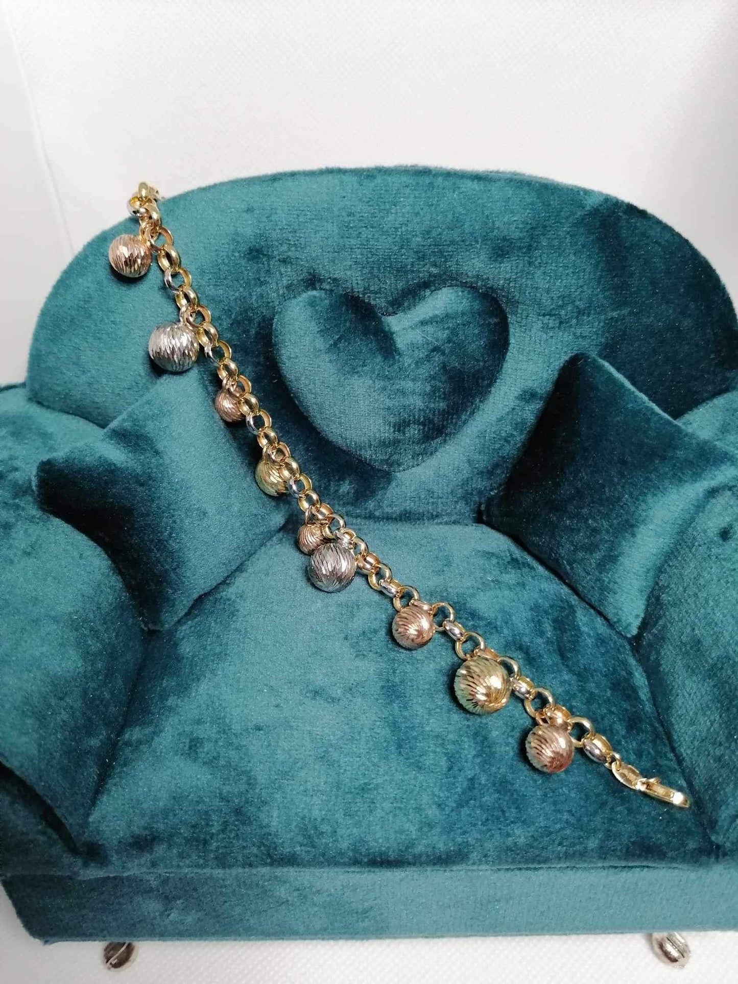 Tricolor Ball Charm Bracelet