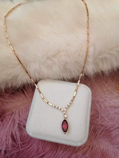 Pink Tourmaline Necklace