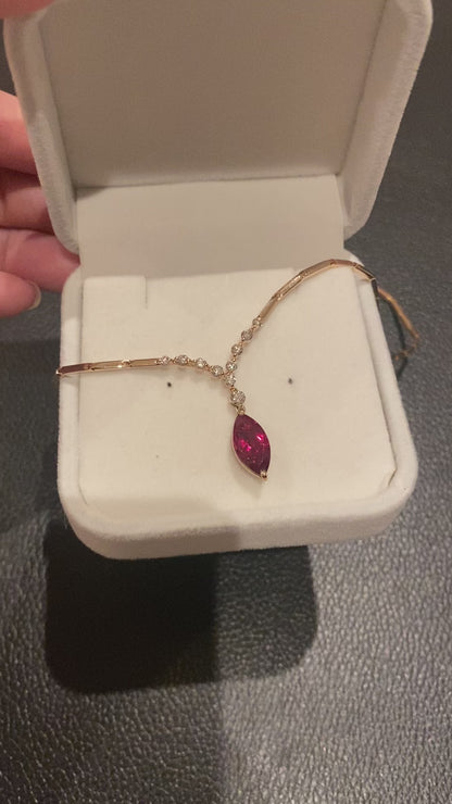 Pink Tourmaline Necklace