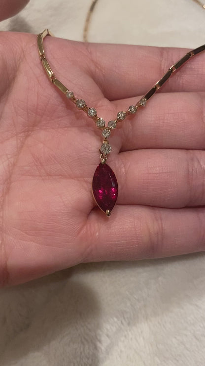 Pink Tourmaline Necklace